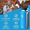 Hydro Flask 32 oz Wide Mouth with Flex Cap Stainless Steel Reusable Water Bottle Lupine - Vacuum Insulated, Dishwasher Safe, BPA-Free, Non-Toxic